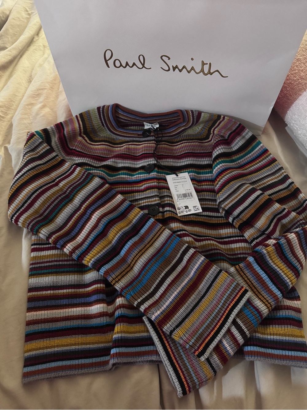 Brand new paul Smith Multicolor Striped Cardigan